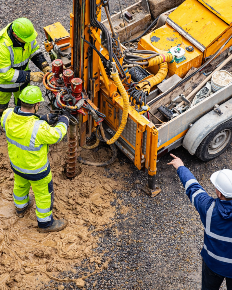 GeoPrime Solutions drilling team on site